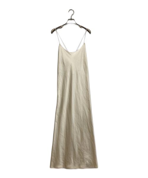 SLOBE IENA（スローブ イエナ）SLOBE IENA (スローブ イエナ) サテンナローキャミワンピース アイボリー サイズ:表記なしの古着・服飾アイテム