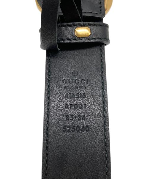 GUCCI（グッチ）GUCCI (グッチ) ダブルG スリムベルト ブラックの古着・服飾アイテム