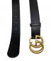 GUCCI (グッチ) ダブルG スリムベルト ブラック：30000円