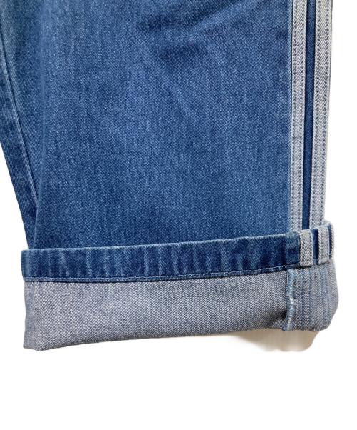 adidas（アディダス）adidas (アディダス) スリーストライプス デニムトラックパンツ ブルー サイズ:29/30の古着・服飾アイテム