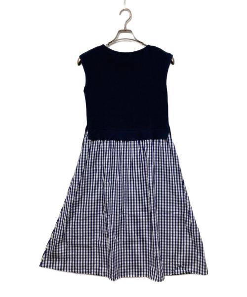 MACKINTOSH PHILOSOPHY（マッキントッシュ フィロソフィー）MACKINTOSH PHILOSOPHY (マッキントッシュ フィロソフィー) チェックノースリーブワンピース ネイビー サイズ:38の古着・服飾アイテム