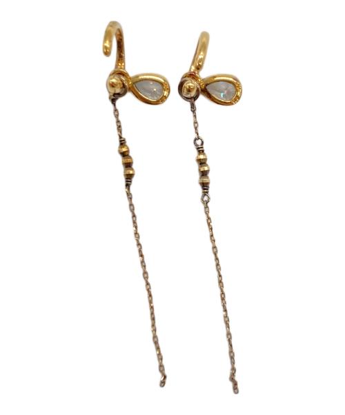 ete（エテ）ete (エテ) 3WAY ストーン×チェーンイヤーカフ ゴールドカラーの古着・服飾アイテム