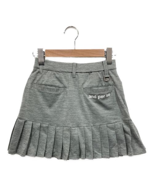 and per se（アンパスィ）and per se (アンパシィ) ゴルフウェア / プリーツスカート グレー サイズ:Sの古着・服飾アイテム