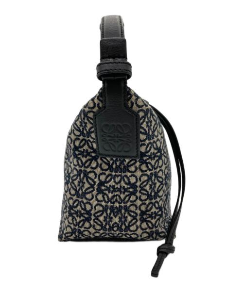 LOEWE（ロエベ）LOEWE (ロエベ) キュービーバッグ(スモール) ネイビー×ホワイトの古着・服飾アイテム