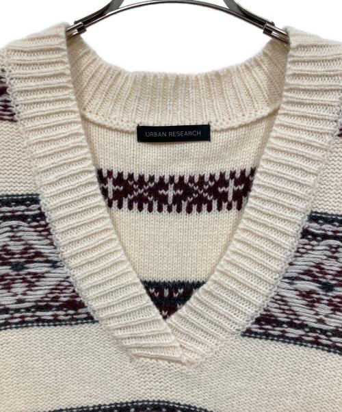 URBAN RESEARCH（アーバンリサーチ）URBAN RESEARCH (アーバンリサーチ) カウチンニットベスト アイボリー サイズ:FREEの古着・服飾アイテム