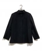 GIVENCHYジバンシィ）の古着「スタンドカラーカシミヤショートコート」｜ブラック