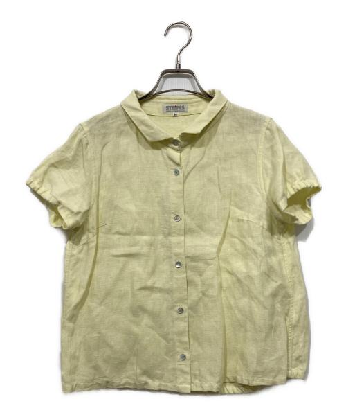 stripes（ストライプス）stripes (ストライプス) 半袖リネンシャツ イエロー サイズ:40の古着・服飾アイテム