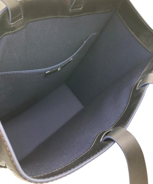 +J（プラスジェイ）+J (プラスジェイ) レザートートバッグ ブラックの古着・服飾アイテム