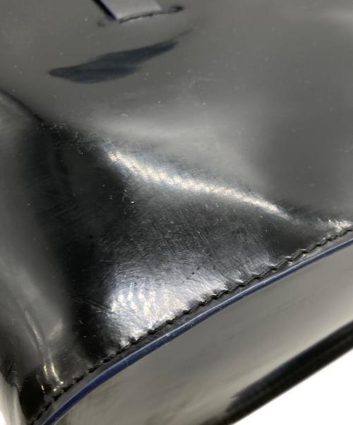 +J（プラスジェイ）+J (プラスジェイ) レザートートバッグ ブラックの古着・服飾アイテム