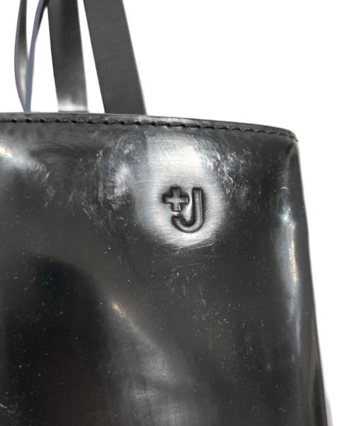 +J（プラスジェイ）+J (プラスジェイ) レザートートバッグ ブラックの古着・服飾アイテム