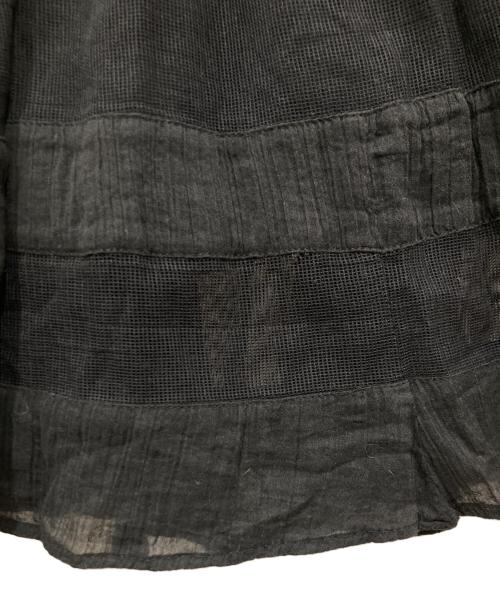 SIMPLICITE（シンプリシテ）SIMPLICITE (シンプリシテ) メッシュハギティアードスカート ブラック サイズ:Freeの古着・服飾アイテム