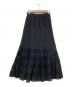 SIMPLICITE（シンプリシテ）の古着「メッシュハギティアードスカート」｜ブラック