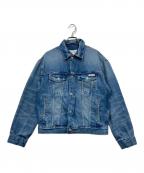 Calvin Klein Jeansカルバンクラインジーンズ）の古着「90s ウォッシュドデニムトラッカージャケット」｜ブルー