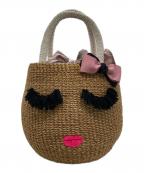 a-jolieアジョリー）の古着「アイラッシュ カゴバッグ」｜ベージュ