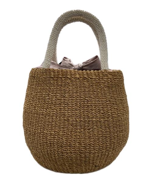 a-jolie（アジョリー）a-jolie (アジョリー) アイラッシュ カゴバッグ ベージュの古着・服飾アイテム