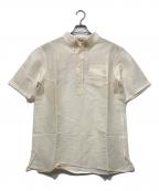 Yohji Yamamoto pour hommeヨウジヤマモト プールオム）の古着「プルオーバー半袖リネン混シャツ」｜ベージュ