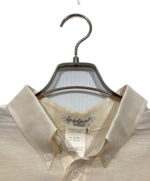 Yohji Yamamoto pour homme（ヨウジヤマモト プールオム）Yohji Yamamoto pour homme (ヨウジヤマモト プールオム) プルオーバー半袖リネン混シャツ ベージュ サイズ:3の古着・服飾アイテム