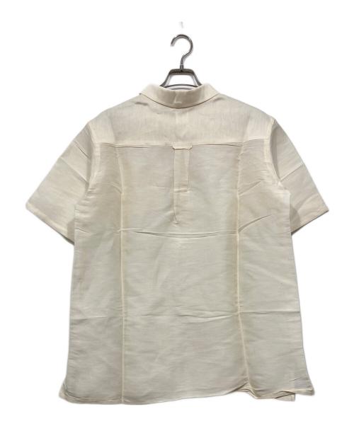 Yohji Yamamoto pour homme（ヨウジヤマモト プールオム）Yohji Yamamoto pour homme (ヨウジヤマモト プールオム) プルオーバー半袖リネン混シャツ ベージュ サイズ:3の古着・服飾アイテム