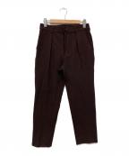 STUDIOUSステュディオス）の古着「タックテーパードパンツ」｜ブラウン