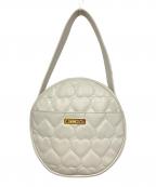MOSCHINOモスキーノ）の古着「キルティングハートサークルハンドバッグ」｜ホワイト