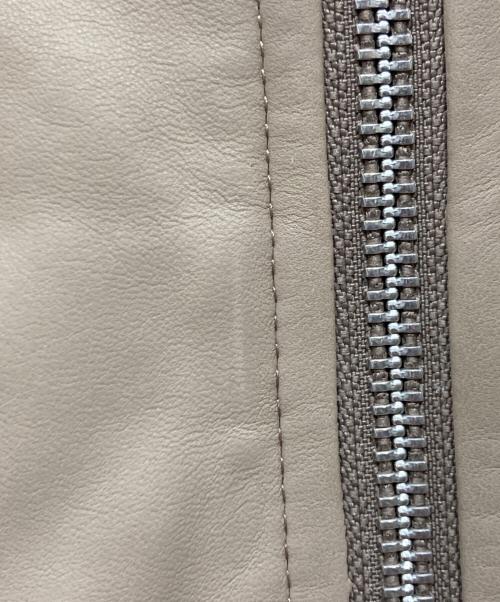 RAY BEAMS（レイ ビームス）RAY BEAMS (レイ ビームス) ノーカラーラムレザージャケット ライトピンク サイズ:1の古着・服飾アイテム