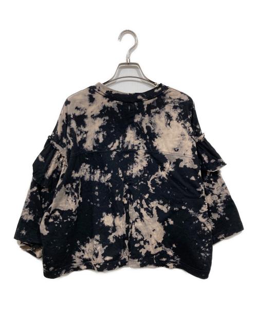 mag.by c（マグバイシー）mag.by c (マグバイシー) ブリーチフリルカットソー ベージュ×ブラック サイズ:ーの古着・服飾アイテム