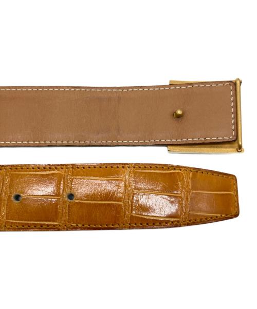 HERMES（エルメス）HERMES (エルメス) カデナバックルベルト (アリゲーター) イエローの古着・服飾アイテム