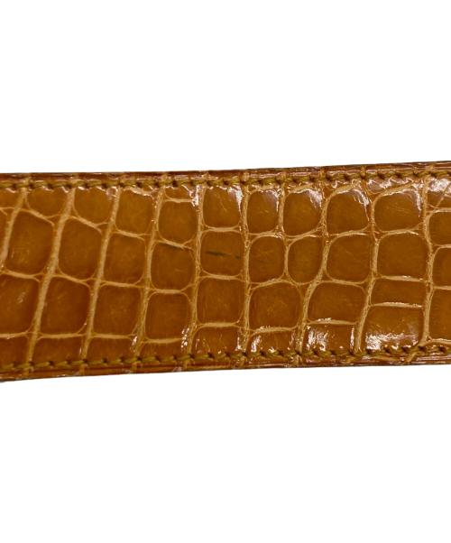 HERMES（エルメス）HERMES (エルメス) カデナバックルベルト (アリゲーター) イエローの古着・服飾アイテム