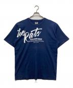 RATSラッツ）の古着「ロゴTシャツ / SCRIPT BIG LOGO TEE」｜ネイビー