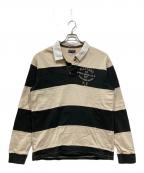 POLO JEANS CO.ポロジーンズカンパニー）の古着「フットボールカットソー」｜ベージュ×グレー