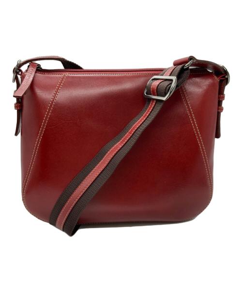 Hamano（ハマノ）HAMANO (ハマノ) レザーショルダーバッグ レッドの古着・服飾アイテム