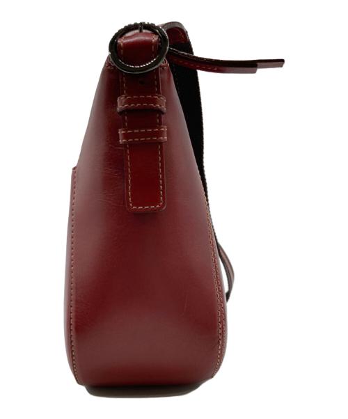 Hamano（ハマノ）HAMANO (ハマノ) レザーショルダーバッグ レッドの古着・服飾アイテム
