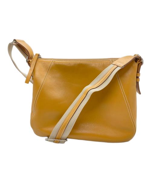 Hamano（ハマノ）HAMANO (ハマノ) レザーショルダーバッグ イエローの古着・服飾アイテム