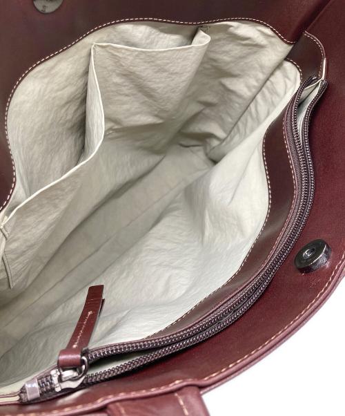 Hamano（ハマノ）HAMANO (ハマノ) レザートートバッグ ブラウンの古着・服飾アイテム