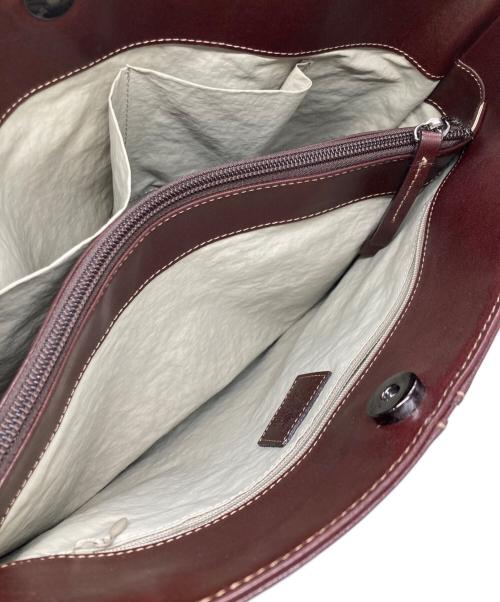 Hamano（ハマノ）HAMANO (ハマノ) レザートートバッグ ブラウンの古着・服飾アイテム