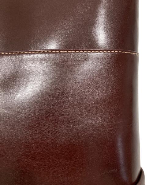 Hamano（ハマノ）HAMANO (ハマノ) レザートートバッグ ブラウンの古着・服飾アイテム