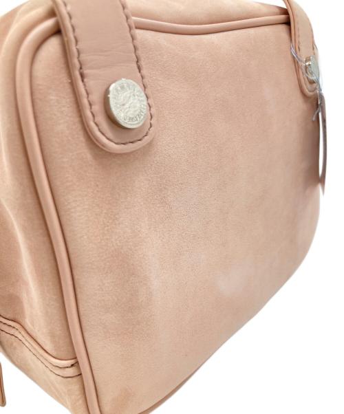 Hamano（ハマノ）HAMANO (ハマノ) スウェードスクエアハンドバッグ / カリーノ ピンクの古着・服飾アイテム