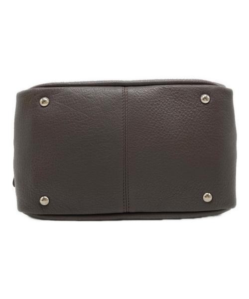 Hamano（ハマノ）HAMANO (ハマノ) スクエアステッチハンドバッグ ブラウンの古着・服飾アイテム