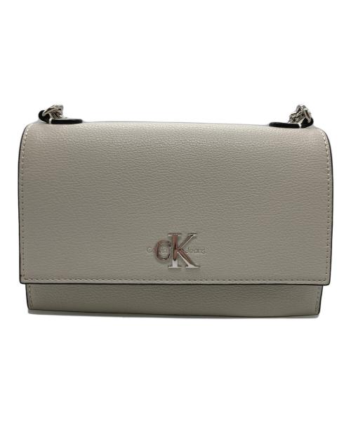 ck Calvin Klein（シーケーカルバンクライン）ck Calvin Klein (シーケーカルバンクライン) チェーンショルダーバッグ ホワイトの古着・服飾アイテム