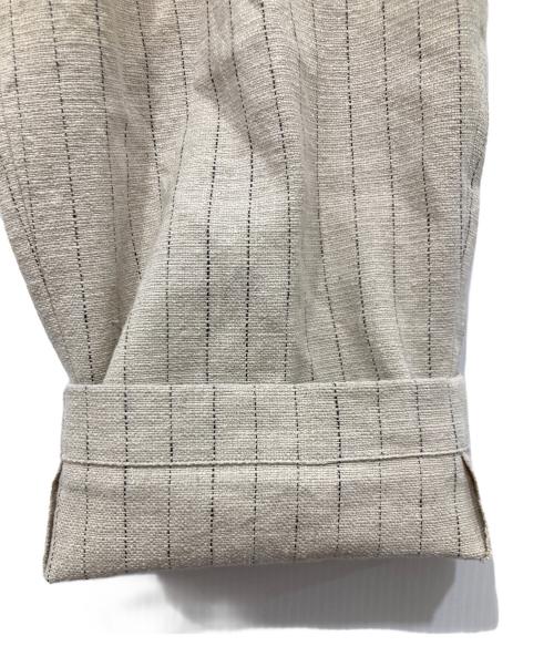 BEAUTY&YOUTH（ビューティーアンドユース）BEAUTY&YOUTH (ビューティーアンドユース) 麻コットン タック カーブパン ベージュ サイズ:Sの古着・服飾アイテム