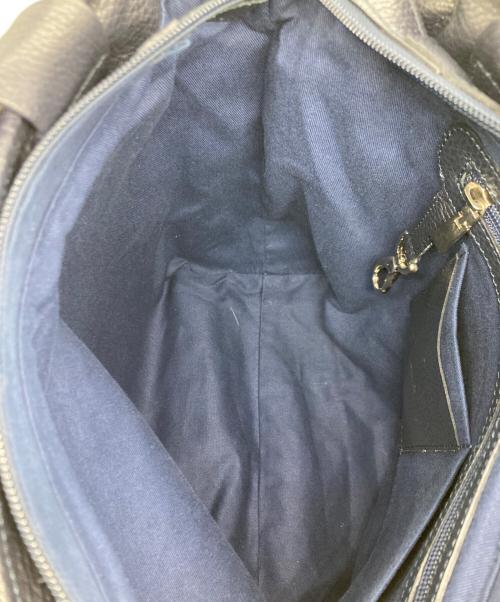 KITAMURA（キタムラ）KITAMURA (キタムラ) レザートートバッグ ブラウン×ネイビーの古着・服飾アイテム