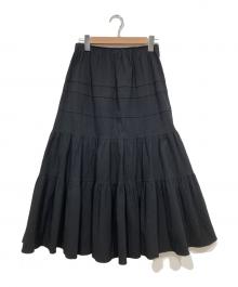 Plage（プラージュ）の古着「リップルボリュームスカート」｜ブラック