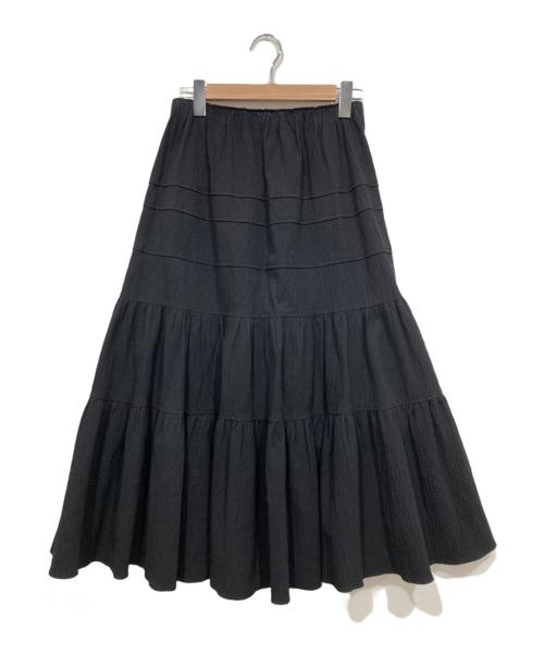 Plage（プラージュ）Plage (プラージュ) リップルボリュームスカート ブラック サイズ:SIZE 38の古着・服飾アイテム