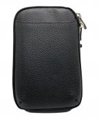 BEAUTY&YOUTHビューティーアンドユース）の古着「レザー ジップスリム ウォレットショルダー」｜ブラック