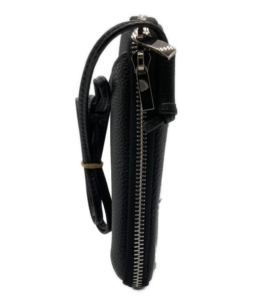 BEAUTY&YOUTH（ビューティーアンドユース）BEAUTY&YOUTH (ビューティーアンドユース) レザー ジップスリム ウォレットショルダー ブラックの古着・服飾アイテム