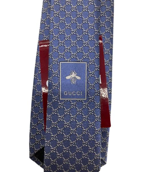 GUCCI（グッチ）GUCCI (グッチ) GG シルクジャカード ネクタイ ブルー サイズ:-の古着・服飾アイテム
