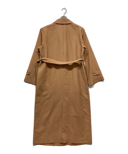 Noble（ノーブル）Noble (ノーブル) ライトフルクロススタンドカラーロングコート ブラウン サイズ:38の古着・服飾アイテム