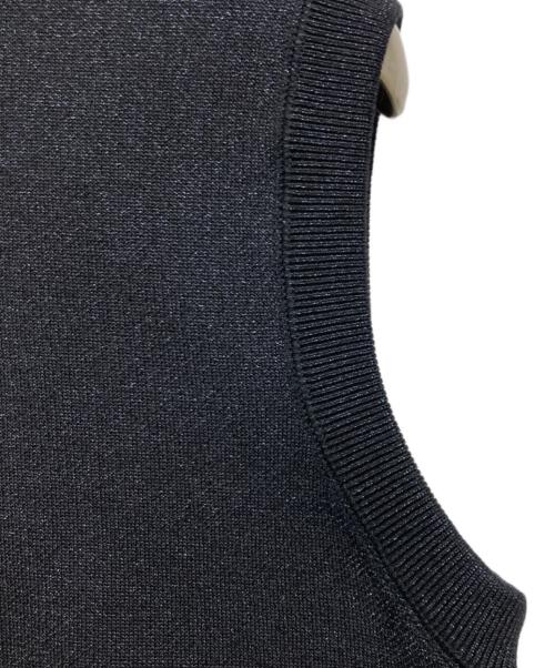 UNITED ARROWS（ユナイテッドアローズ）UNITED ARROWS (ユナイテッドアローズ) COMFY ラメ ニットベスト ブラック サイズ:Freeの古着・服飾アイテム