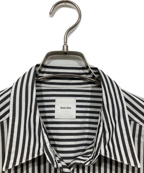 Spick and Span（スピック＆スパン）Spick and Span (スピックアンドスパン) コットンオーバーシャツ グレー×ホワイト サイズ:Freeの古着・服飾アイテム