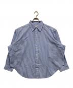 THE SHINZONEザ シンゾーン）の古着「ストライプシャツ / STRIPE DADDY SHIRT WOMEN」｜ブルー